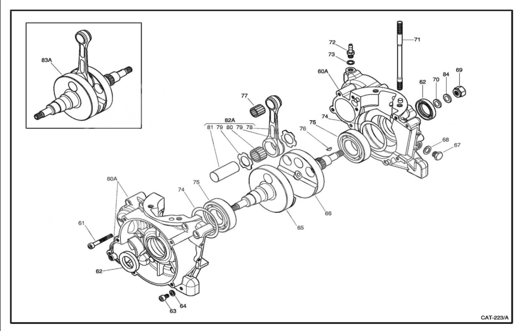 Vilebrequin et carters Iame X30